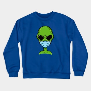 Alien Wears Facemask Crewneck Sweatshirt